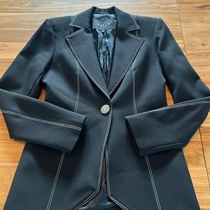 Black sleek blazer by Paper London purchased on Net a Porter